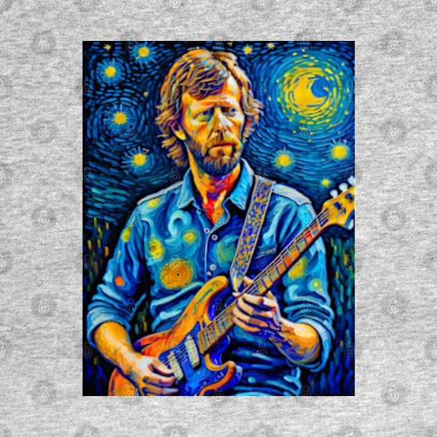 Eric Clapton in starry night by FUN GOGH